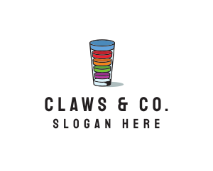 Glass Drink Vitamins logo design