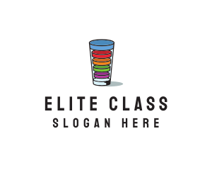 Glass Drink Vitamins logo design