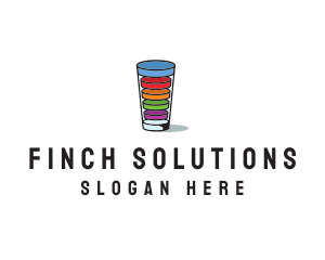 Glass Drink Vitamins logo design