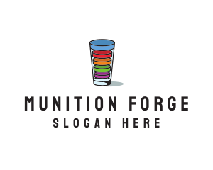 Glass Drink Vitamins logo design