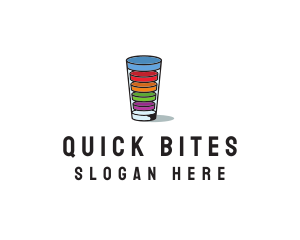 Glass Drink Vitamins logo design