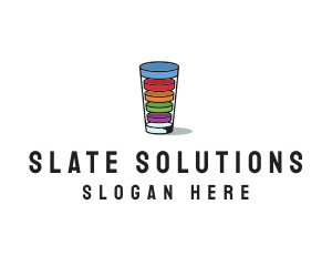 Glass Drink Vitamins logo design