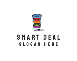 Glass Drink Vitamins logo design