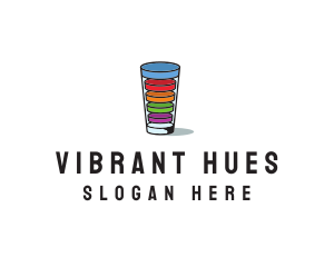 Glass Drink Vitamins logo design