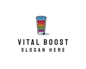 Supplement - Glass Drink Vitamins logo design