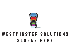 Glass Drink Vitamins logo design