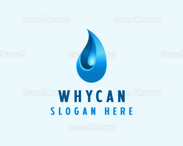 3D Water Droplet Logo