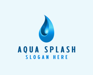 3D Water Droplet logo design