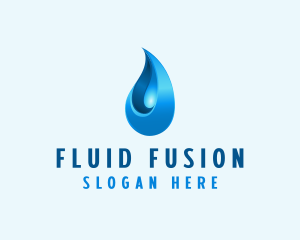 3D Water Droplet logo design