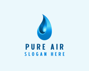 3D Water Droplet logo design