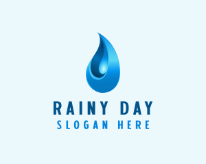 3D Water Droplet logo design