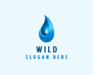 Splash - 3D Water Droplet logo design