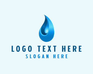 Sanitizer - 3D Water Droplet logo design