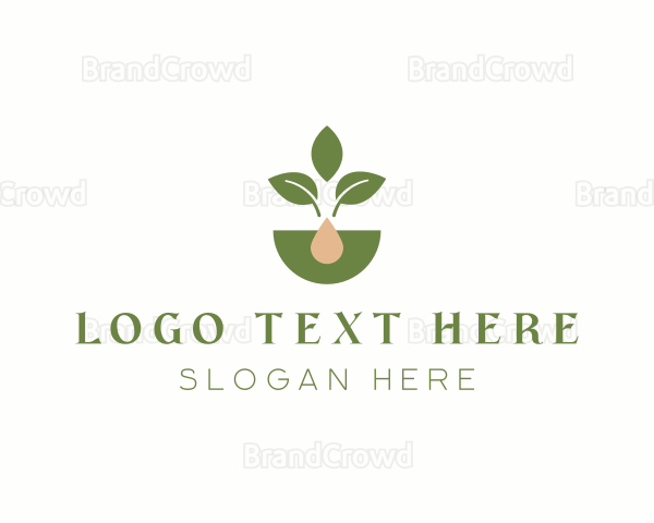 Organic Plant Crop Gardening Logo