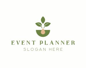 Organic Plant Crop Gardening Logo