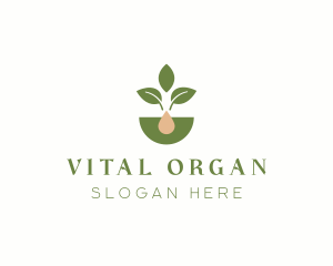 Organic Plant Crop Gardening logo design