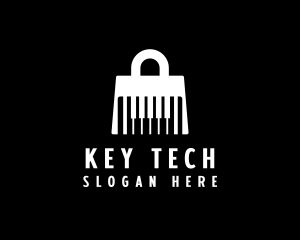 Keyboard - Piano Shopping Bag logo design