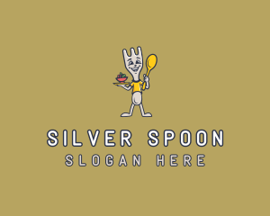 Food Fork Spoon Vegetarian logo design