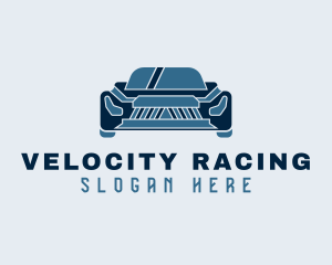 Blue Sports Car logo design