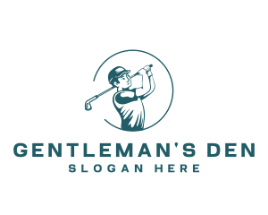 Male Golf Player logo design