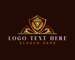 Wealth - Luxury Lion Shield logo design