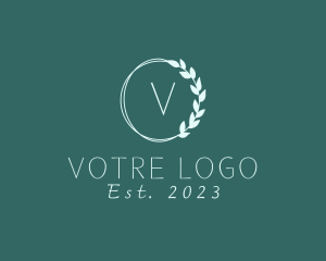 Florist - Organic Leaves Wreath Boutique logo design