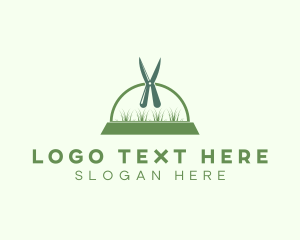 Hedge Shears - Garden Grass Shears logo design