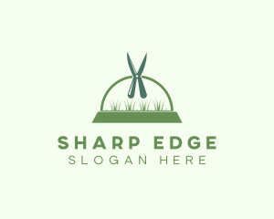 Scissor - Garden Grass Shears logo design