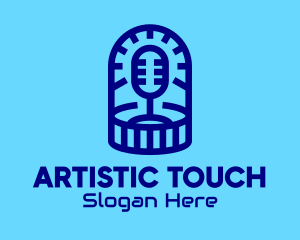 Blue Microphone Podcast logo design