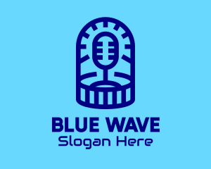 Blue Microphone Podcast logo design