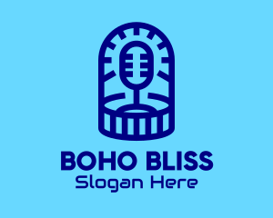 Blue Microphone Podcast logo design