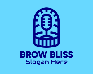 Blue Microphone Podcast logo design