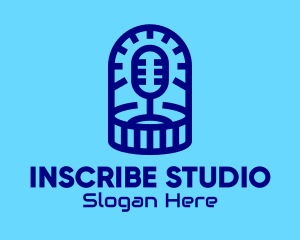 Blue Microphone Podcast logo design