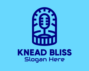 Blue Microphone Podcast logo design