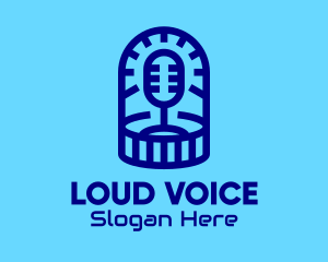 Blue Microphone Podcast logo design