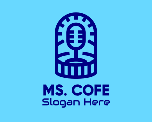 Blue Microphone Podcast logo design