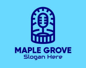 Blue Microphone Podcast logo design