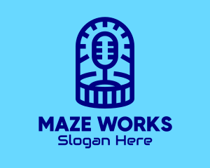 Blue Microphone Podcast logo design