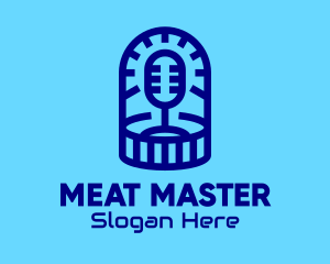 Blue Microphone Podcast logo design