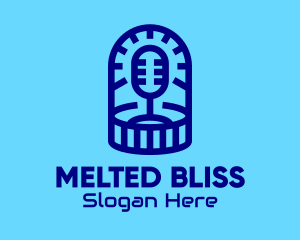 Blue Microphone Podcast logo design