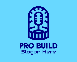 Blue Microphone Podcast logo design