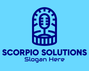 Blue Microphone Podcast logo design