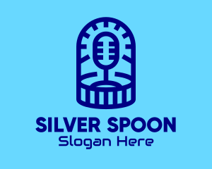 Blue Microphone Podcast logo design