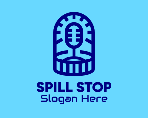 Blue Microphone Podcast logo design