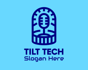 Blue Microphone Podcast logo design