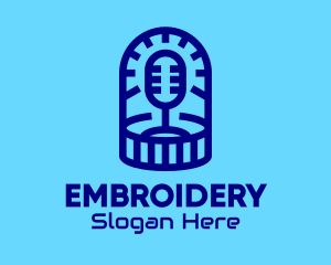 Blue Microphone Podcast logo design