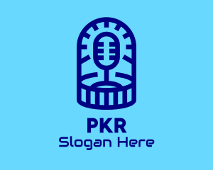 Blue Microphone Podcast logo design