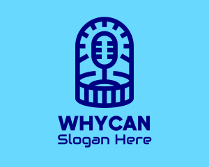 Blue Microphone Podcast logo design