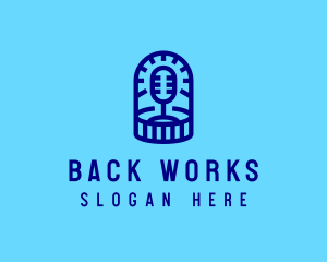 Blue Microphone Podcast logo design