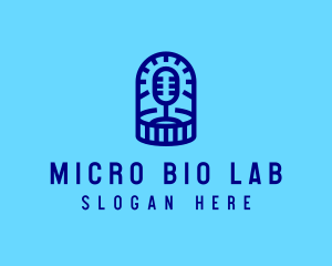 Blue Microphone Podcast logo design